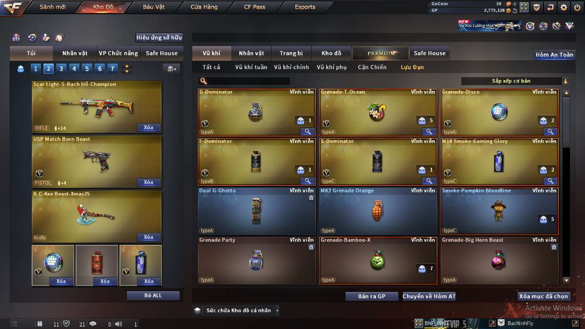 shop acc cf uy tin gia re